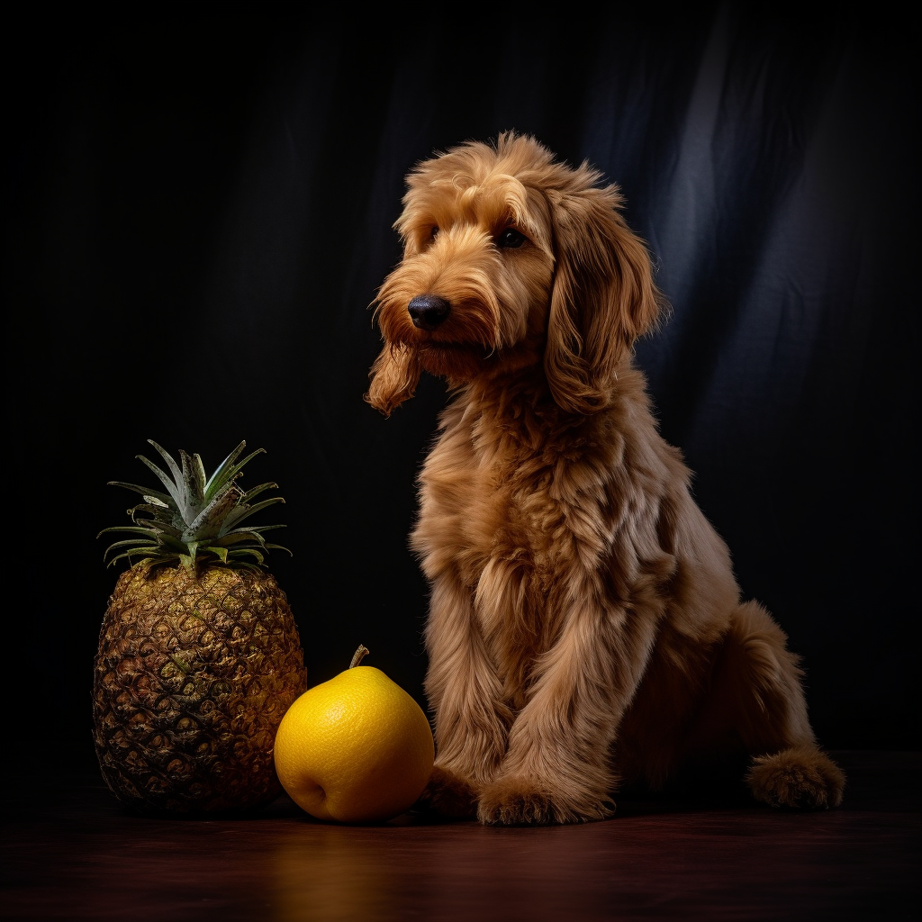 Dog Eating Fruit